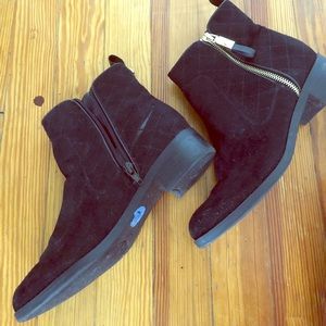 Black calf booties